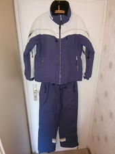 Skianzug ORIGINAL VINTAGE 90er Jahre, Crane sports Gr. 40/42 M, graublau/beige