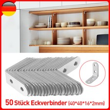 50x Edelstahl Stuhlwinkel Winkelverbinder Metallwinkel Möbelwinkel Verbinder DE