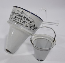 antiker KAFFEEFILTER Kaffee-Spar-Apparat MOCCA emailliert Kaffeemaschine vintage