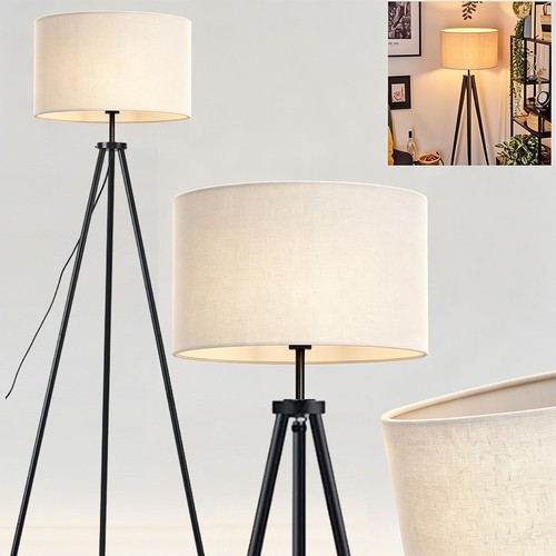 Stehlampe mit stoffschirm - stehlampe,