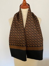 Schal Wolle Seide braun