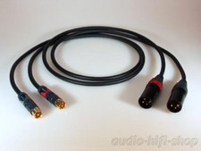 2 x 1,00m Mogami 2549 Neglex Cinch auf XLR male Adapter-Kabel + Neutrik Stecker