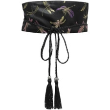 Damen Satin Brokat Taillenband