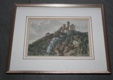 Die Wartburg kolorierter Stich