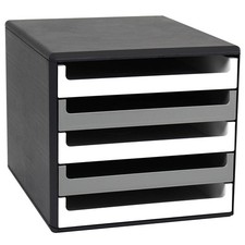 M&M Schubladenbox  weiß/grau