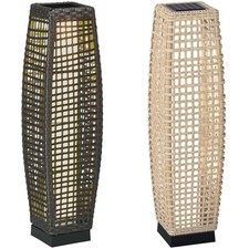 Solar Stehlampe Rattan