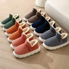 Winter Herren Slipper Pantoffeln Plüsch Hausschuhe Warme Antirutsch Schlappe DE