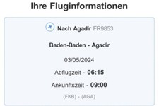 Flugzeug Ticket