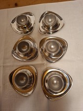 6 Eierbecher Metall Neuwertig