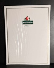 Feldschlößchen Pilsner Speisekartenmappe, weiß, Bar, Gastro, Bistro