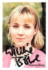 Winnie Böwe, Originalautogramm, alte Autogrammkarte, u.a. "Familie Dr. Kleist"