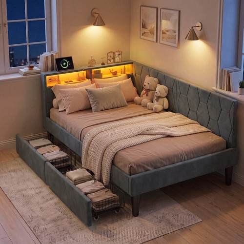 Schlafsofa 90x200 mit led - schlafsofa, cm
