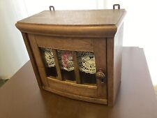 Jugendstil Wandschrank Hausapotheke um 1900 Holz Glas