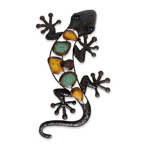 Gecko wanddeko metall - gecko, 3d