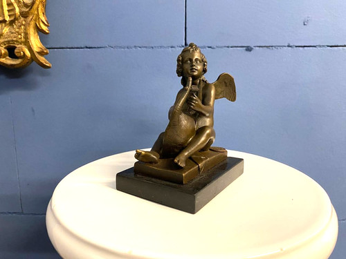 Bronze skulpur leier - bronze,