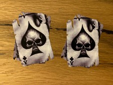 2x SKULL Aufkleber Ass Karten