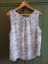 Sommer Bluse Chiffon ärmellos Top Tunika Oberteil Gr. L leichtes Shirt Frühling