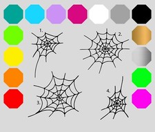 Spinnennetz Bügelbild