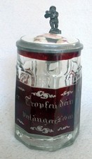 ALT Humpen Bierkrug Porzellan