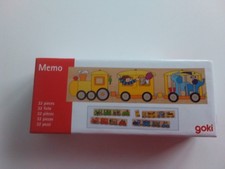 GOKI  Eisenbahn Memo Holzpuzzle Memory Holzspiel Logik