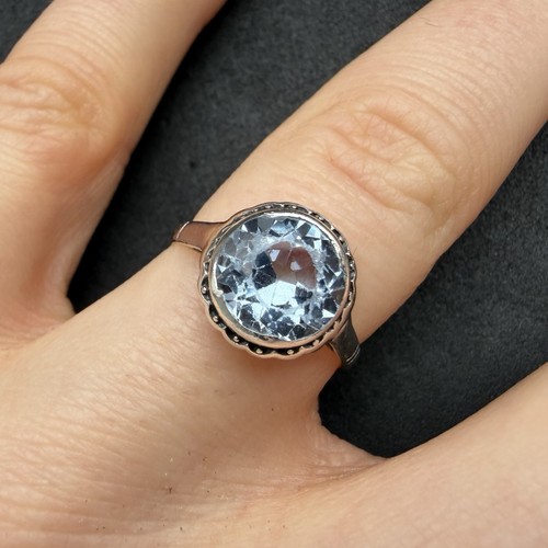 Art deco ring silber blauer - art,