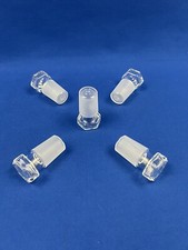 Normschliff Stopfen Hohlglas Sechskant NS 24/29 Schott Duran 5 Stk Laborglas Neu