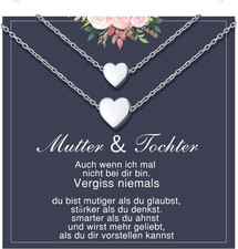 Geschenke für Mama Tochter Kette Passende Herz Mutter Tochter Schmuck Geschenk f