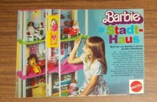 Seltene Werbung vintage BARBIE Stadthaus mit 3 Etagen - Puppenhaus 1977