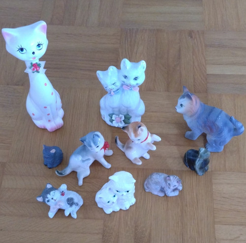 Katzen dekofiguren konvolut - dekofiguren, 10