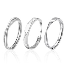 3 Stück Damenring Silber 925