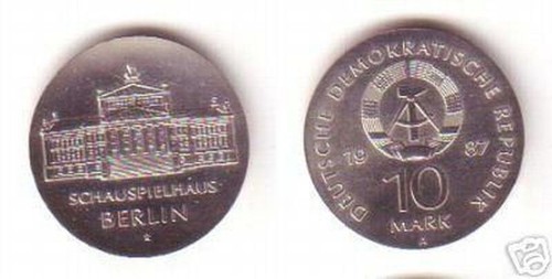 Ddr gedenk münze mark - 10,