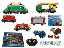 Lego® Eisenbahn Waggon RC TRAIN 7898 SET Güterzug Lok / ENGINE WAGON ZUG