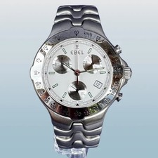 EBEL Herren Sportwave Stahl Chronograph Quarz Stahlband---7 Tage Rückgaberecht