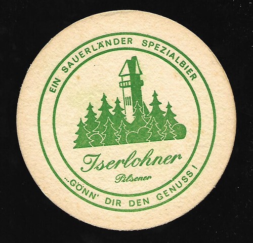 Bierdeckel brauerei iserlohner - bierdeckel,