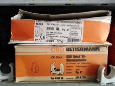 1 Paar Quick Schellen OBO Bettermann 2955 PG16 Klemmschellen Panzerrohr ca.22 mm
