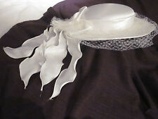 *NEUw* Hochzeitshut mit Schleier und Schleifen Gr. ca 54 - 56