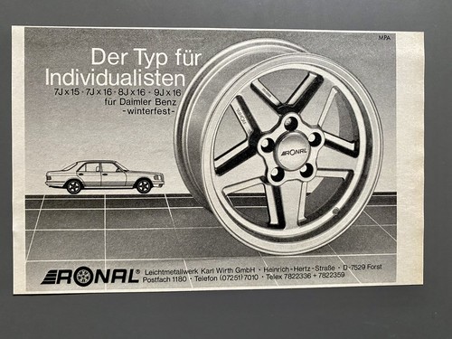 1984 ronal alufelge mercedes - ronal,