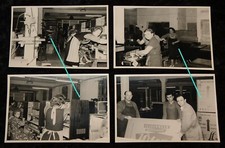 Telefunken Musiktruhe " Wien " ,in der Firma beim Bau  ,4 ältere Fotos