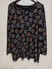 Gudrun Sjoden Damen Tunika Blumenmuster Bunt Boho Langarm Größe Xl