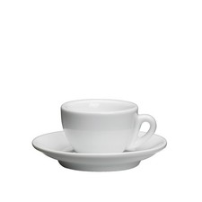 Cilio Espressotasse mit Untertasse ROMA dickwandiges Porzellan Mokkatasse