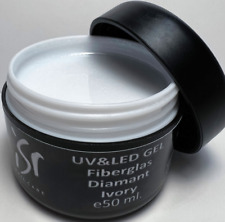 UV/LED Gel Fiberglas Diamant Ivory Milchig  Weiß Shimmer Effekt Ohne Hitze 50ml