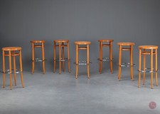 Thonet 204 MH Barhocker Bugholz Barstuhl Kirschbaum farbig Wiener Kaffeehaus TOP