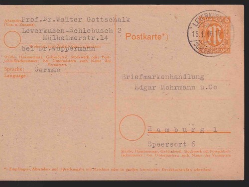 Bizone ganzsachen p 905 - p,