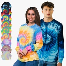 COLORTONE - Unisex Batik Langarmshirt Swirl Flower Power TieDye 100% Baumwolle