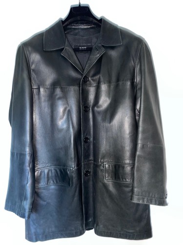 Boss herren leder mantel jacke - boss,