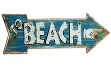 Nostalgie Blechschild TO BEACH