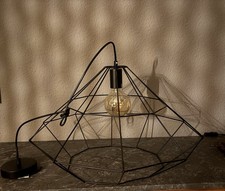 Deckenleuchte Wohnzimmer modern Schwarz Metall Voll Funktionsfähig