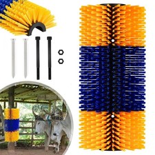 Vieh Kratzbürste Pferde Rückenkratzer Tier Krätzmilbe Reinigt Massagebürsten Set