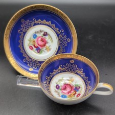 Mokkatasse blau gold Blumen