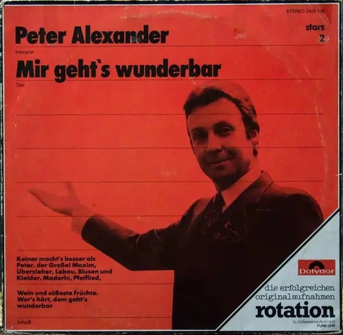 Peter alexander mir - mir, geht's